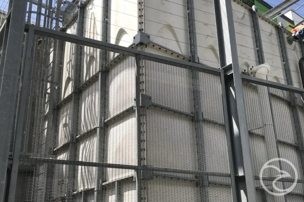 Modular GRP sectional panel tank on-site assembly