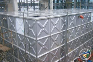 Industrial stainless steel panel water tank for process water