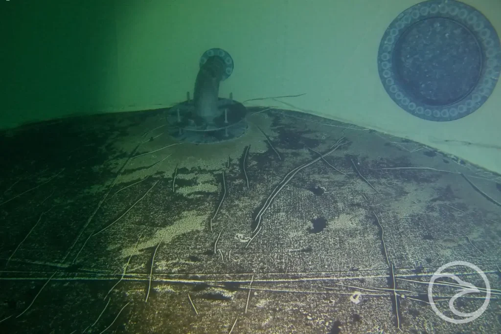 Potable water tank inspection with underwater ROV drone