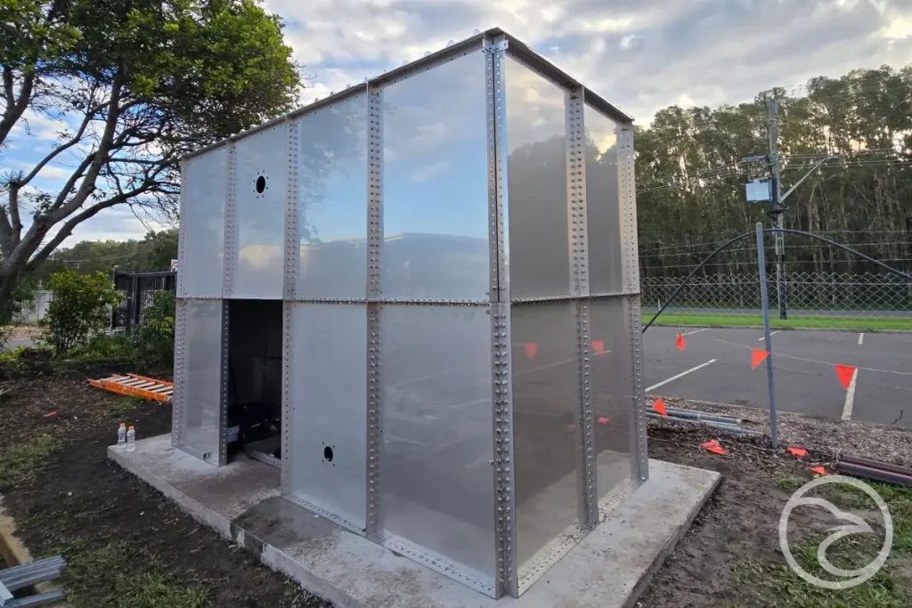 industrial modular water tank panel assembly