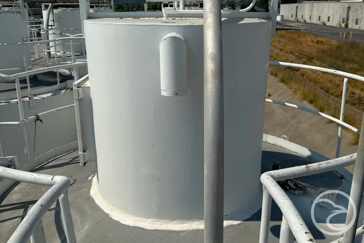 industrial storage silo exterior view