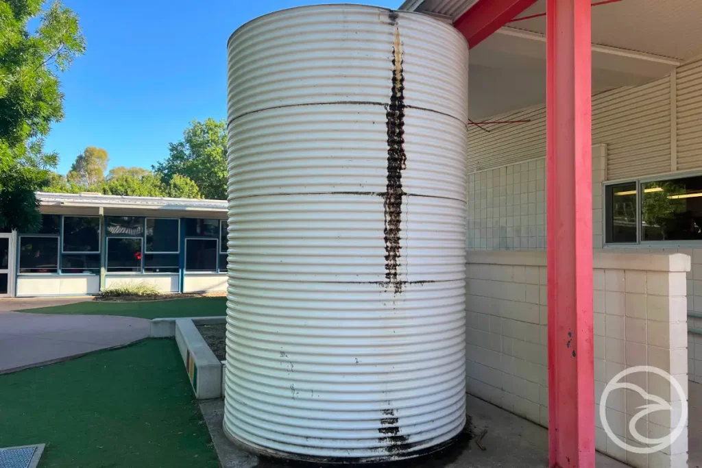 rust and corrosion on industrial storage tank surface