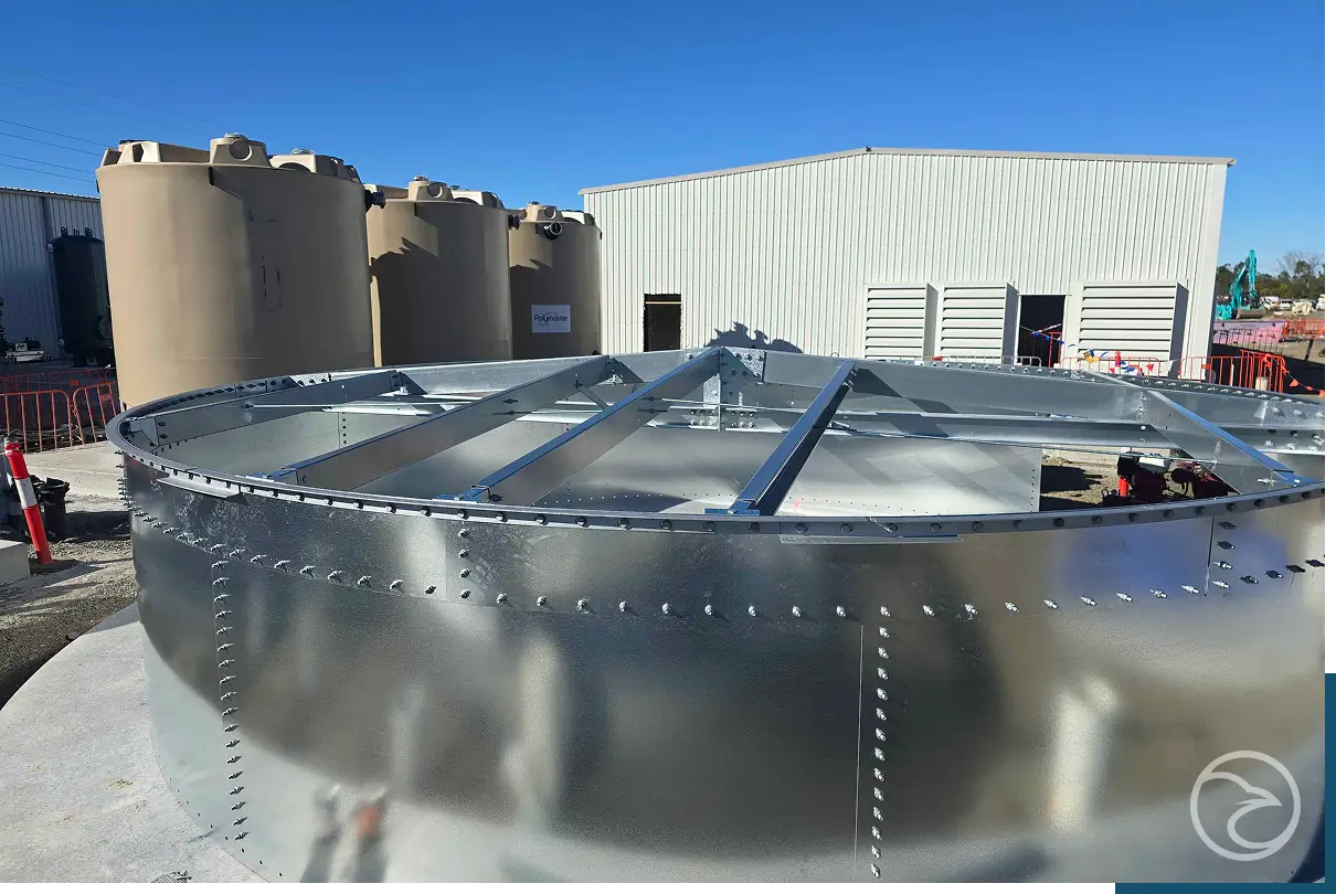 pressed steel tank panels with hot dipped galvanizing