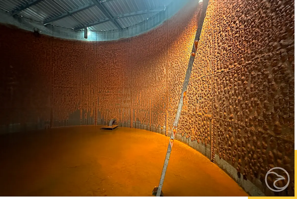 industrial tank refurbishment project for large storage tank