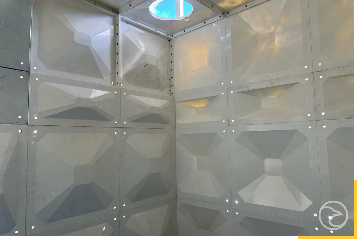 Large FRP panel water tank for commercial water storage