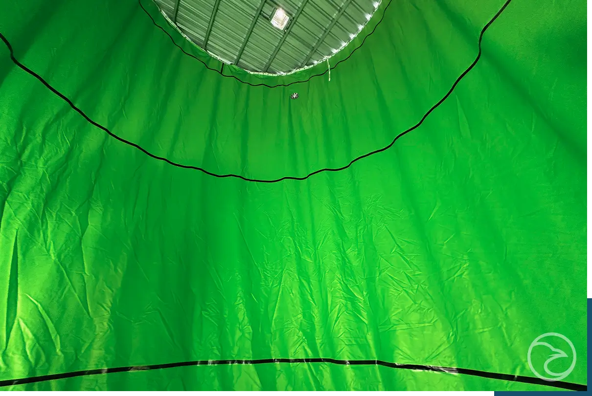 tank liner system for industrial storage tank