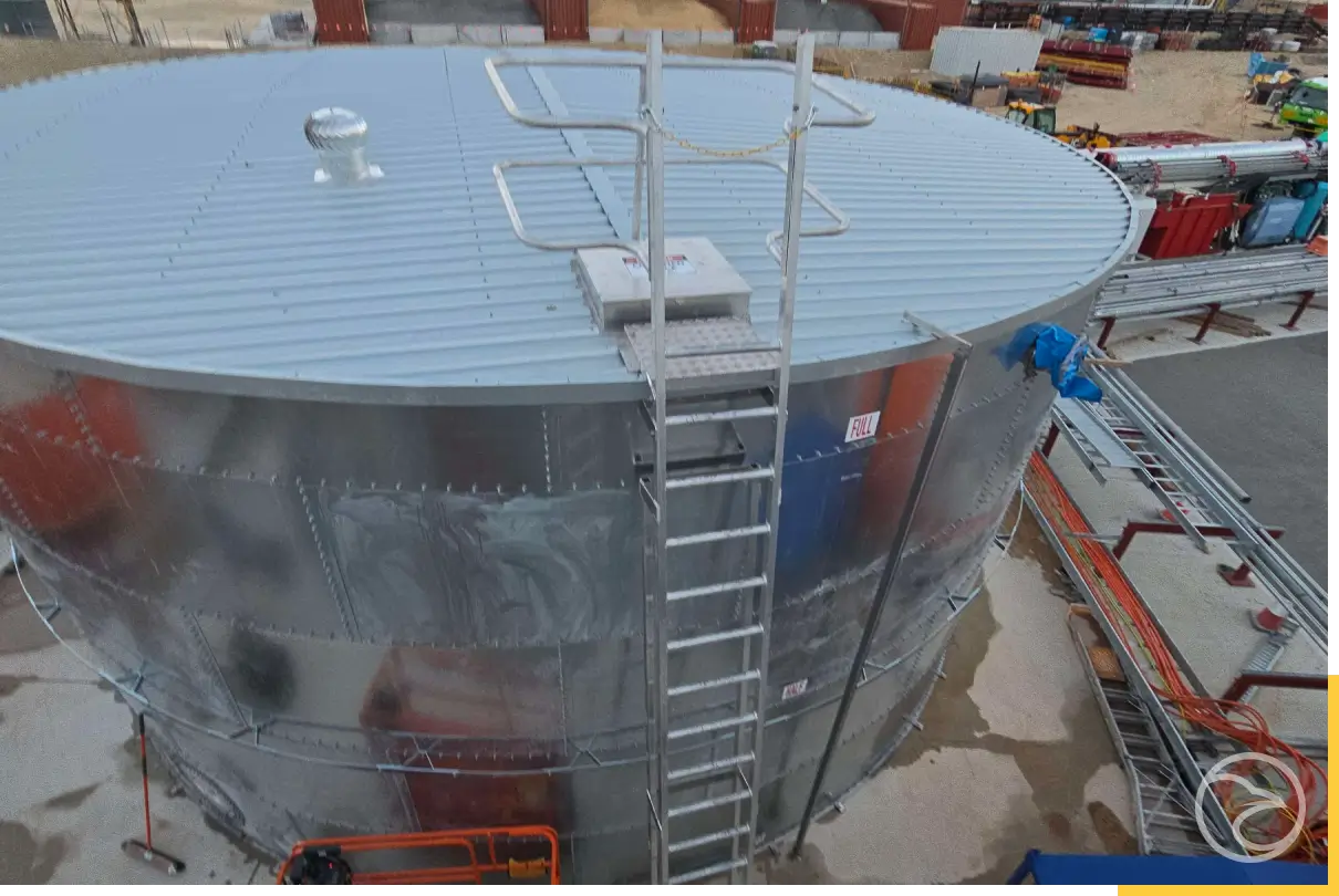 HDG tank used for industrial water storage systems