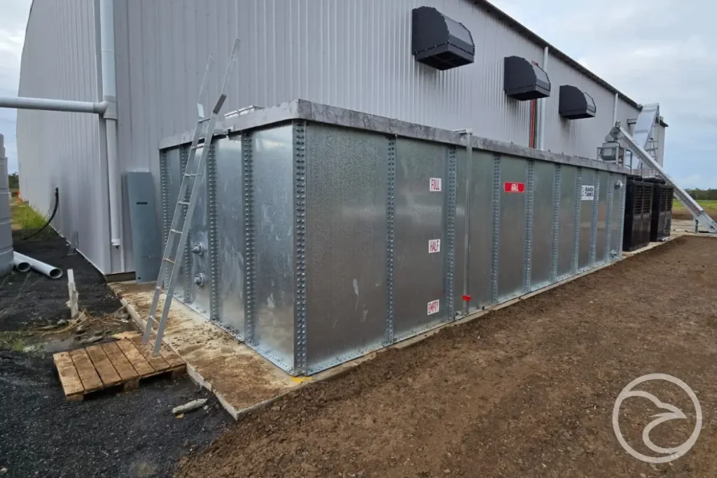 Industrial galvanised water tank maintenance procedure