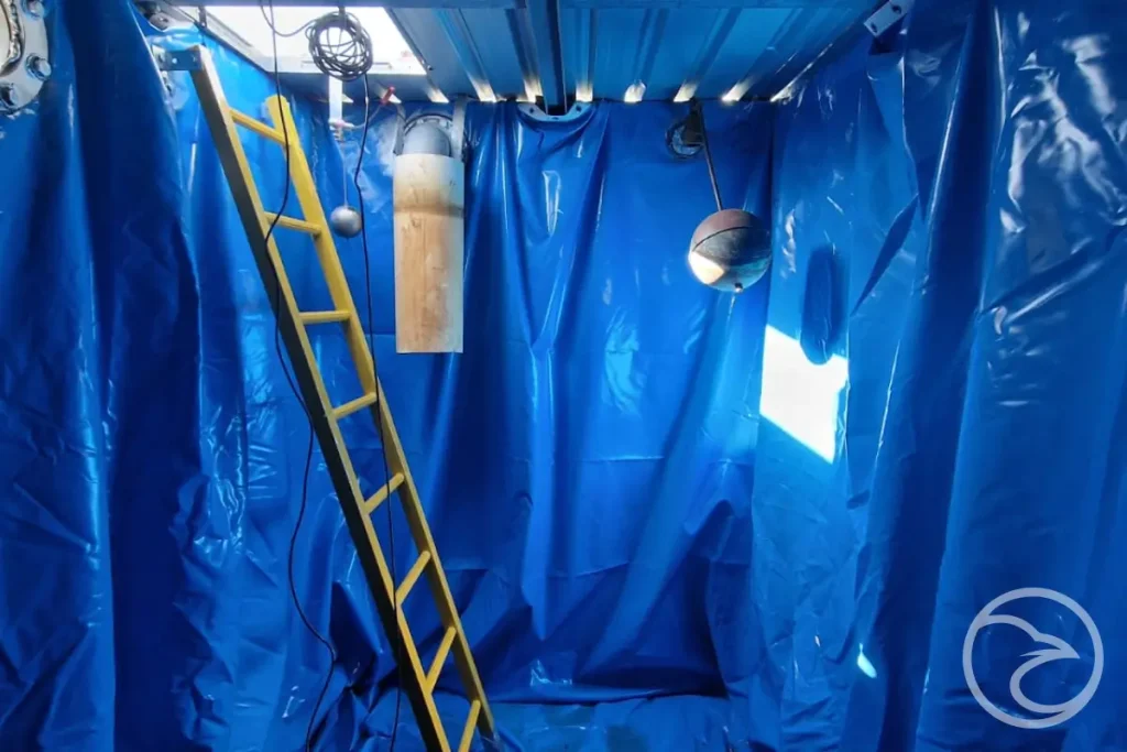 visual inspection of industrial tank liner condition