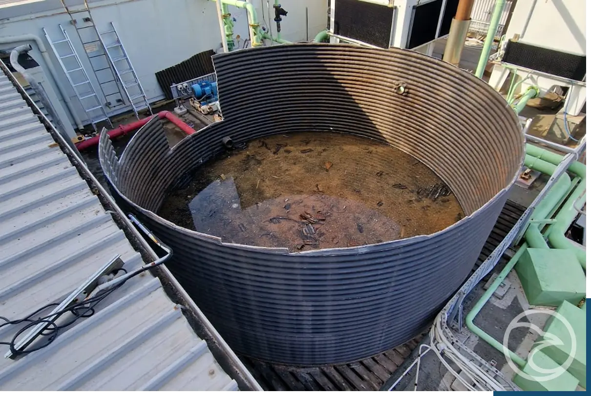 Fire water storage tank repair and restoration in San Francisco